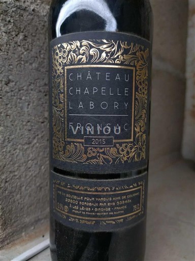 Bordeaux Fronsac Château Chapelle Labory 2015