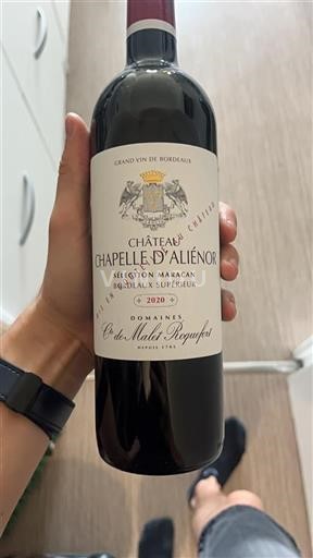 Bordeaux Bordeaux Supérieur Château Chapelle Aliénor Sélection Maracan 2020