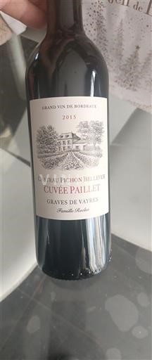 Bordeaux Graves-de-vayres Château Pichon Bellevue Paillet 2015