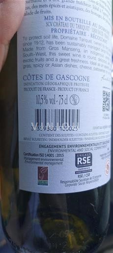 Sydväst Côtes de Gascogne Château Tariquet 2024