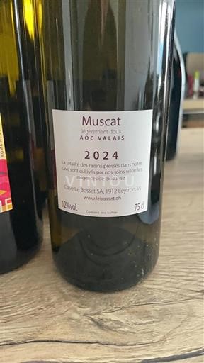 Valais Ikke specificeret Cave Le Bosset Muscat légèrement doux 2024