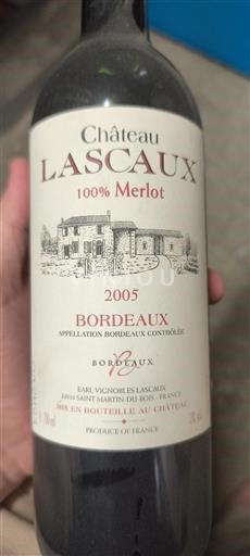 Burdeos Bordeaux Château Lascaux 100% Merlot 2005