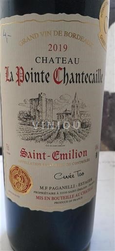 Bordéus Saint-Émilion Château La Pointe Chantecaille Tao 2019