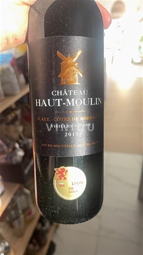 Bordeaux Blaye-Côtes-de-Bordeaux Château Haut-Moulin Vieilles vignes 2019