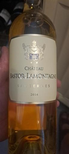 Bordeaux Sauternes Château Bastor-Lamontagne 2014