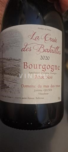 Borgonha Domaine Mas des tines La Croix des Batailles 2020