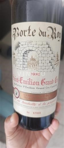 Vin Rouge sec Porte du Roy 1992 France Bordeaux Saint-Émilion AOC Grand Cru