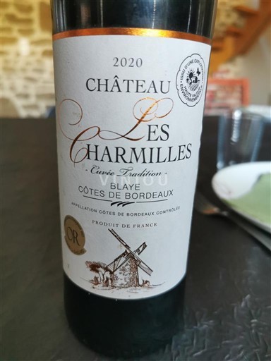 Burdeos Blaye-Côtes de Burdeos Château Les Charmilles Tradition 2020