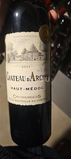Bordeaux Haut-Médoc Cru Bourgeois Château Arcins 2014