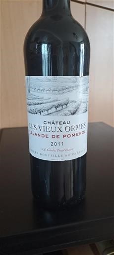 Bordéus Lalande-de-Pomerol Château Les Vieux Ormes 2011