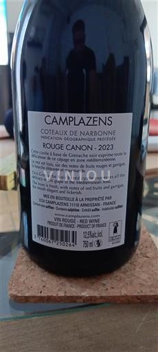 Linguadoca e Rossiglione Coteaux di Narbonne Camplazens Rouge Canon 2023