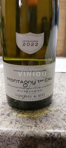 Бургундія Монтаньї Premier Cru Vignerons de Buxy Buissonnier 2022