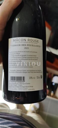 Borgoña Mâcon y Mâcon-villages Verger des Feuillants 2023
