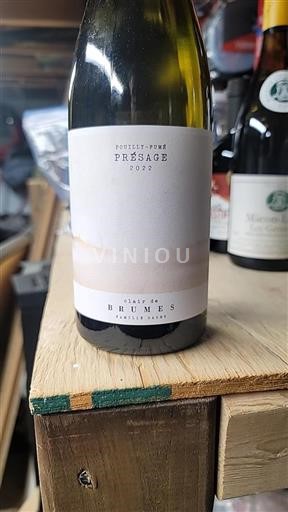 Vin Blanc sec Présage Famille Saget 2022 France Vallée de la Loire Pouilly-fumé AOC