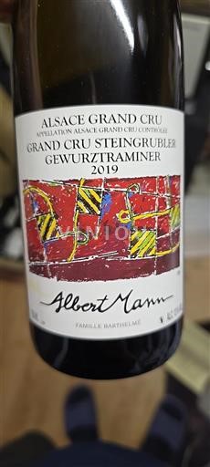 Alsace Alsace Grand Cru Grand Cru Albert Mann Grand Cru Steingrubler 2019