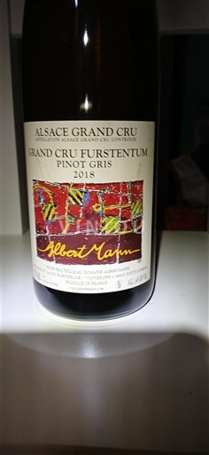 Alsasko Alsasko Grand Cru Grand Cru Albert Mann Grand Cru Furstentum Pinot Gris 2018