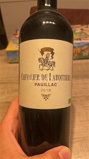 Bordeaux Pauillac Chevalier de Labottière 2019