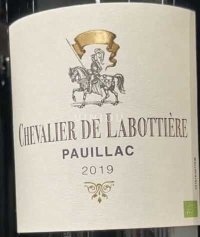 Bordeaux Pauillac Chevalier de Labottière 2019