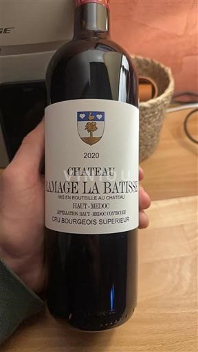 Bordeaux Haut-Médoc Cru Bourgeois Supérieur Château Ramage La Batisse 2020