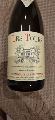 Provence, Ala-Rhônen laakso, Korsika Vaucluse Les Tours Grenache blanc 2015