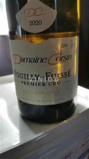 Bourgogne Pouilly-fuissé Premier Cru Domaine Corsin Aux Chailloux 2020