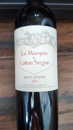 Burdeos Saint-Estèphe Château Calon Ségur Le Marquis de Calon Ségur 2014
