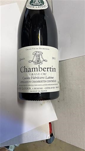 Burgund Chambertin Grand Cru Louis Latour Cuv%c3%a9e H%c3%a9ritiers Latour 2013