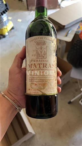 Bordéus Saint-Émilion Grand Cru Matras 1967
