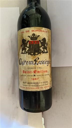 Bordéus Saint-Émilion Grand Cru Lassègue 1967