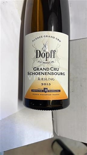 Elsass Alsace Grand Cru Grand Cru Dopff au Moulin Schoenenbourg 2015