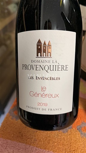 Languedoc và Roussillon Vùng đất Oc Domaine La Provenquière Les Invincibles Le Généreux 2019