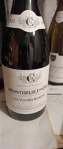 Burgundi Monthélie Premier Cru Cluzeaud Jean Claude & Fils Les Vignes Rondes 2022