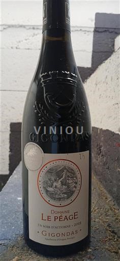 Rhônedalen Gigondas Domaine Le Péage Un Soir d'Automne 2018