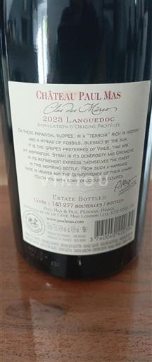 Linguadoca Château Paul Mas Clos des Mûres 2023