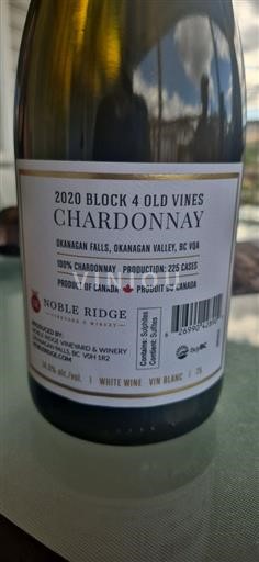 British Columbia Thung lũng Okanagan Noble Ridge Vineyard & Winery Block 4 Old Vines 2020