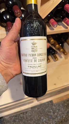 Bordeaux Pauillac Grand Cru Château Pichon Longueville Comtesse de Lalande 2008