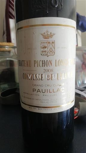 Bordeaux Pauillac Grand Cru Château Pichon Longueville Comtesse de Lalande 2008