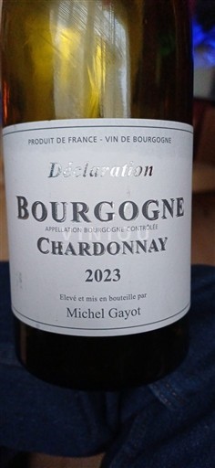 Burgundy Michel Gayot Déclaration 2023