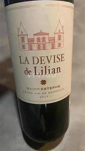 Bordeaux Saint-Estèphe Lilian La Devise 2017