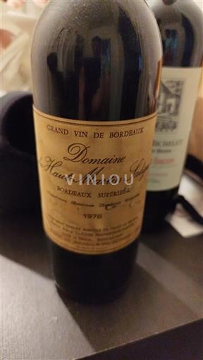 Bordeaux Bordeaux Supérieur Domaine Haut-Martin Lafaye 1978