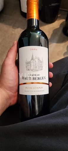 Bordeaux Pessac-Léognan Château Haut-Bergey 2006