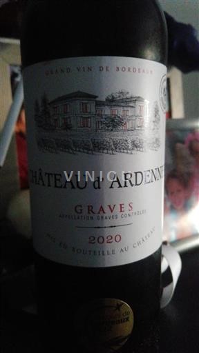 Bordeaux Graves Château Ardenne 2020