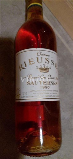 Bordeaux Sauternes Château Rieussec 1990
