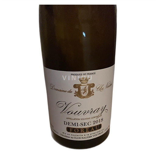 Loire Valley Vouvray Domaine Clos Naudin 2018