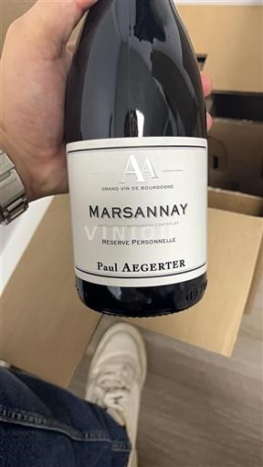 Burgundy Marsannay Paul Aegerter Réserve Personnelle 2022