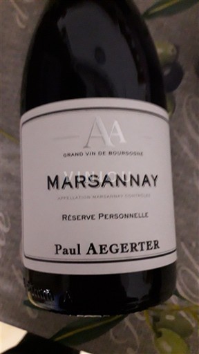 Burgundi Marsannay Paul Aegerter Réserve Personnelle 2022