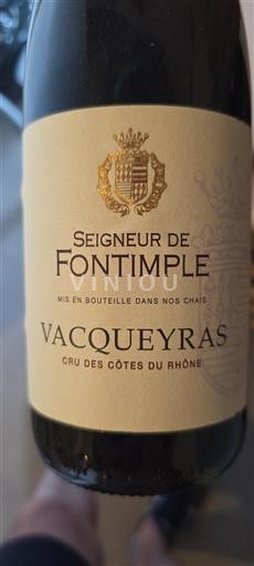 Thung lũng Rhône Vacqueyras Seigneur de Fontimple 2021