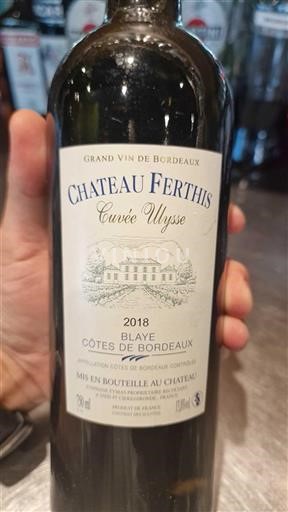 Bordeaux Blaye-côtes-de-bordeaux Château Ferthis Ulysse 2018