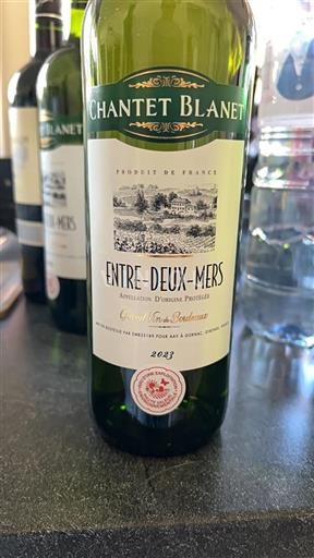 Bordeaux Entre-deux-Mers Chantet Blanet 2023