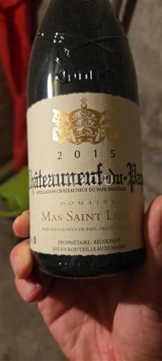 Rhône-dalen Châteauneuf-du-Pape Domaine Mas Saint Louis 2015